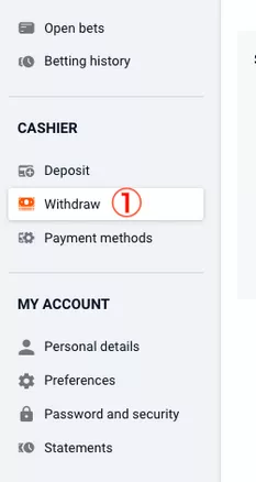 Withdraw in Pinnacle